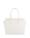 Gigi New York Reese Leather Tote Bag In White