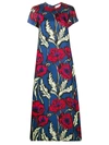 La Doublej Edition 20 Big Floral Silk Swing Dress In Big Blooms