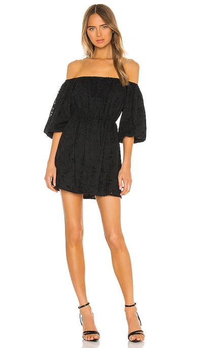 Camila Coelho Archer Off Shoulder Dress In Black