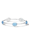 Ippolita Women's Wonderland Sterling Silver & Mother-of-pearl Doublet 5-station Bangle In Sky