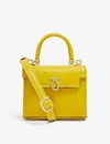 Launer Picollo Mini Leather Top Handle Bag In Yellow