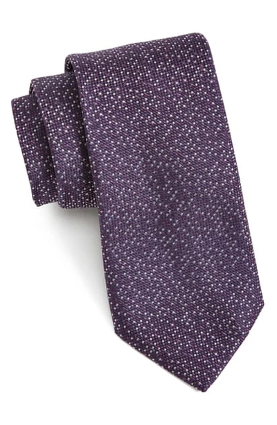 John Varvatos Filmore Mini-dot Silk Classic Tie In Purple