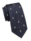 Ralph Lauren Skull Crossbones Silk Tie In Navy Skull