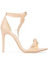 Alexandre Birman Clarita Bow-tie Leather Sandals, Nude