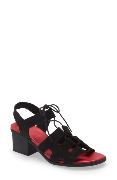 Arche Women's Vayage Cutout Block-heel Sandals In Noir/ Lotus Nubuck