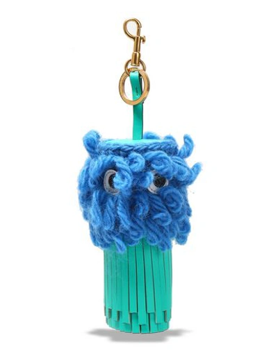 Anya Hindmarch Key Ring In Turquoise