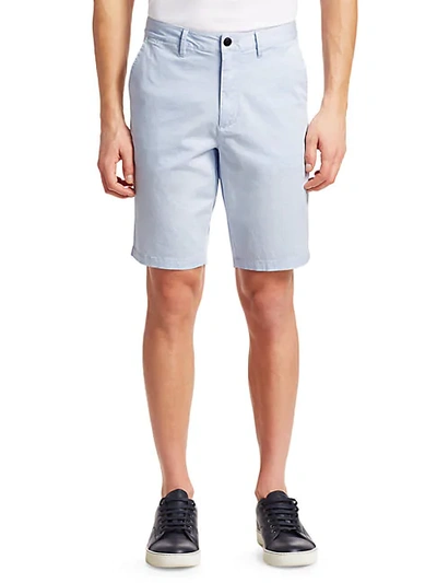 Emporio Armani Satin Shorts In Light Blue