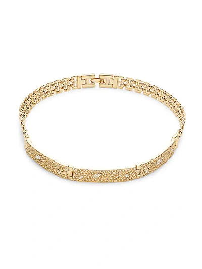 Alexis Bittar 10k Goldplated & Crystal Bracelet