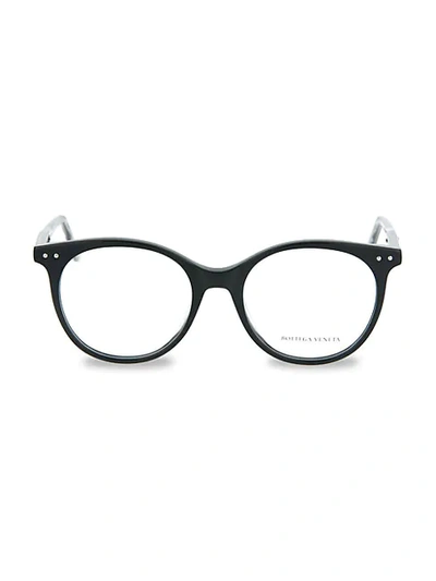 Bottega Veneta 50mm Round Optical Glasses In Black
