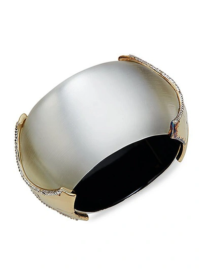 Alexis Bittar Goldplated Lucite & Crystal Hinge Cuff Bracelet