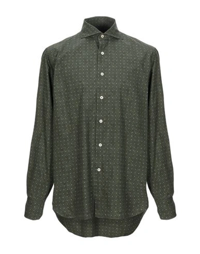 Alessandro Gherardi Patterned Shirt In Military Green