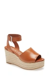 Calvin Klein Women's Chyna Espadrille Wedge Sandals Women's Shoes In Brown Leather