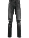 Represent Distressed Design Jeans In Grey