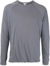 James Perse Twist Detail T-shirt In Grey