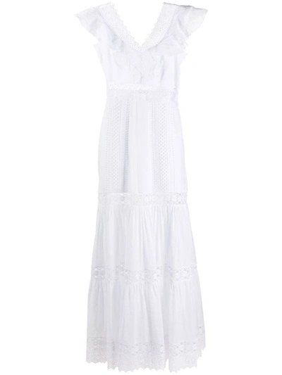 Charo Ruiz Aida Lace Long Dress In White