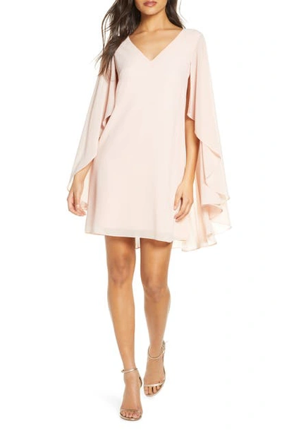 Vince Camuto Petite Capelet Shift Dress In Blush