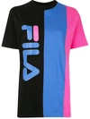 Fila Logo-print Crew Neck T-shirt In Pink