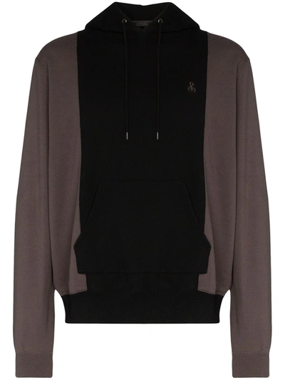 Sophnet Colour-blocked Hooded Sweatshirt In Black