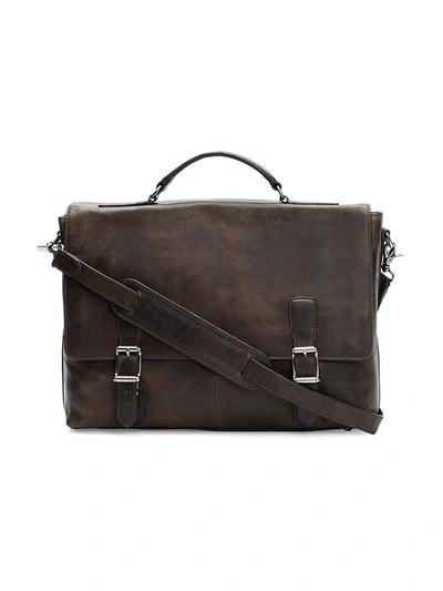 Frye Logan Top-handle Soft Leather Briefcase In Slate