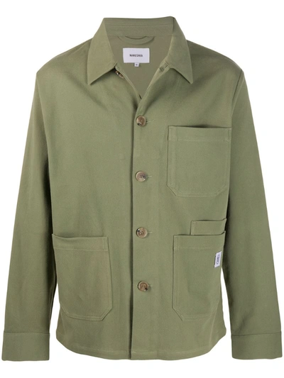 Nanushka Theo Stretch-cotton Twill Chore Jacket In Green