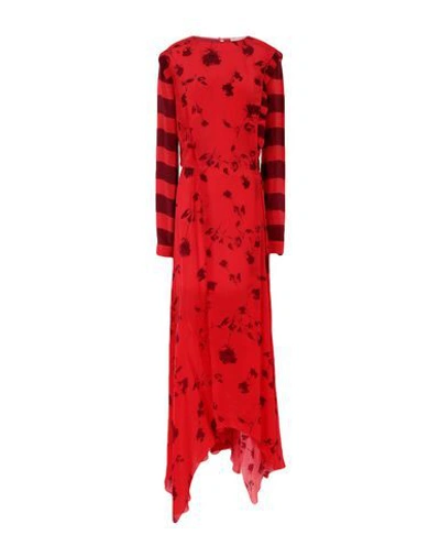 Preen Line Long Dresses In Red
