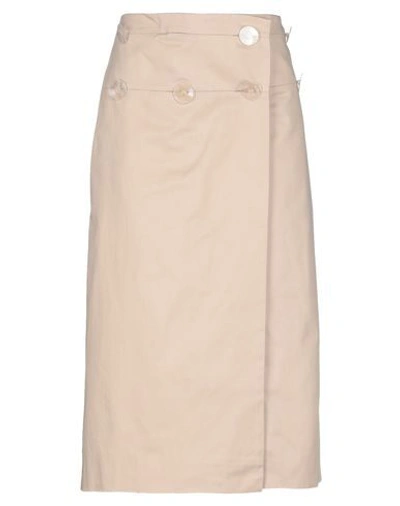 Christopher Esber Midi Skirts In Light Brown