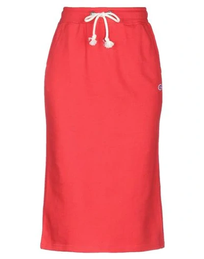 Champion Midi Skirts In Red