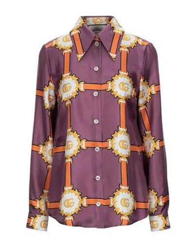 Gucci Silk Shirts & Blouses In Mauve