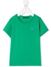 Acne Studios Kids' Mini Nash Face-motif T-shirt In Green