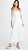 Susana Monaco X Revolve Strapless Blouson Jumpsuit In Sugar