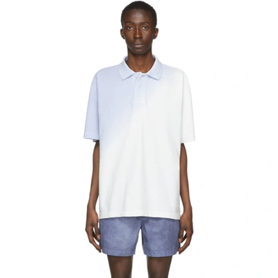 Jacquemus Oversized Tie-dyed Organic Cotton-piqué Polo Shirt In Purple