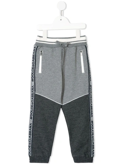 Dolce & Gabbana Kids' Branded Track Trousers In Grey