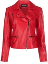 Simonetta Ravizza Babis Moto Jacket In Red