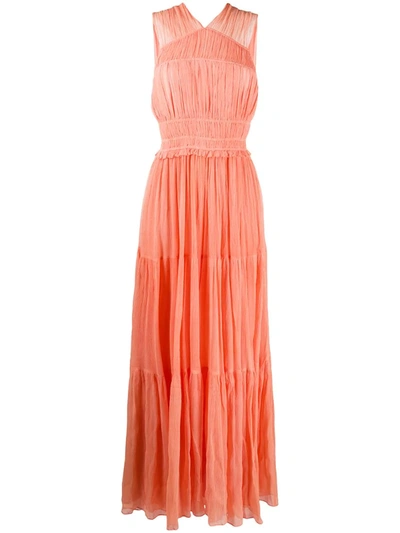 Ulla Johnson Freesia Empire-line Maxi Dress In Orange