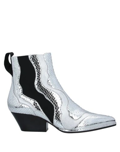 Sergio Rossi Ankle Boots In Silver