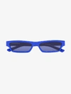 Balenciaga Blue Narrow Rectangular Sunglasses