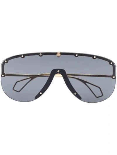Gucci Mask-frame Tinted Sunglasses In Grey