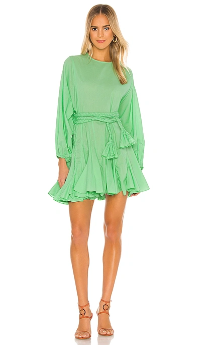 slim fit dress slacks Simkhai Women's Jett Plisse Mini Dress in Seafoam, Size Small main image 0