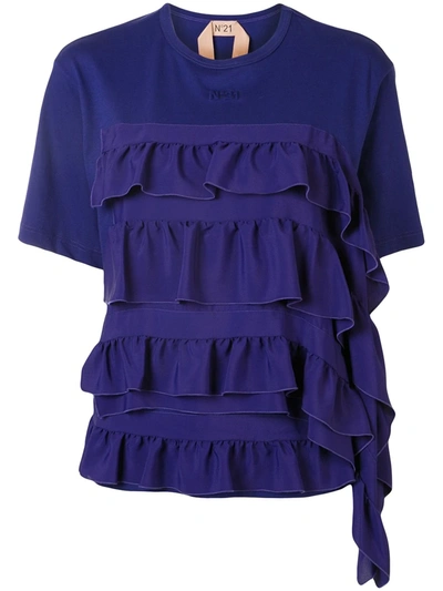 N°21 Ruffled T-shirt In Purple