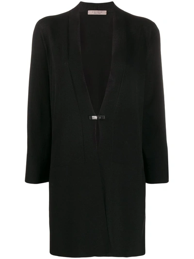D-exterior Panelled Loose-fit Cardigan In Black