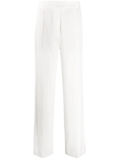 Brunello Cucinelli Wide-leg Pleated Trousers In White