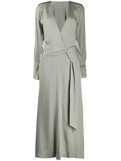 Roland Mouret Springbrooke Cutout Silk-jacquard Maxi Dress In Sage Green