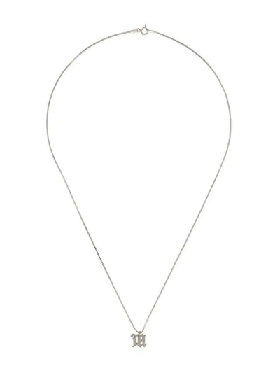 Misbhv Monogram Charm Necklace In White