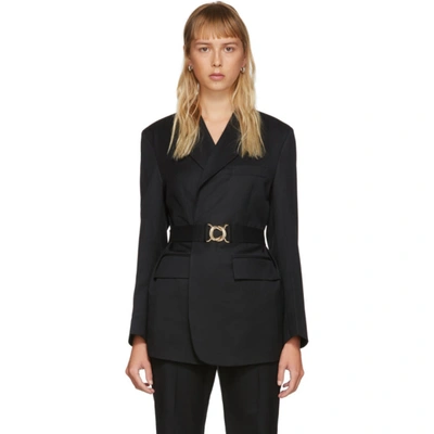 Lvir Summer Belted Blazer In Black