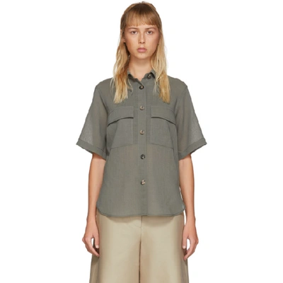 Lvir Wool-blend Shirt In Light Khaki