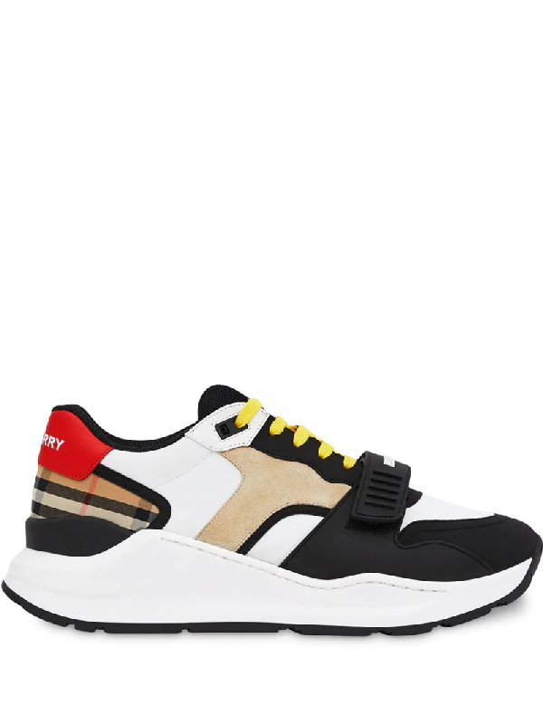 Burberry Panelled Low-top Sneakers In 