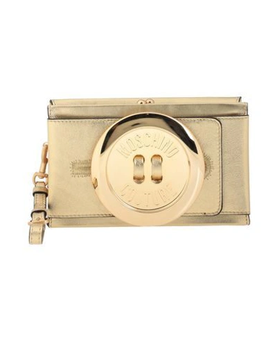 Moschino Handbag In Gold