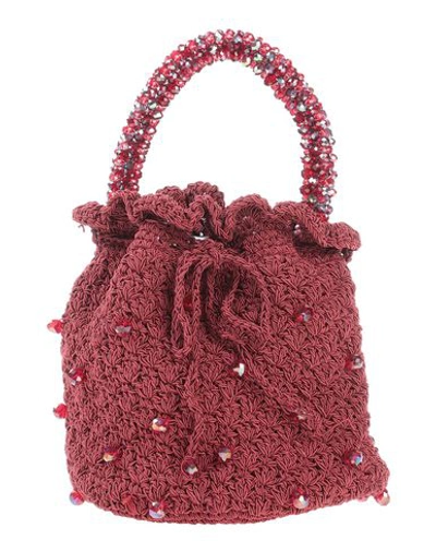 Suryo Handbags In Brick Red