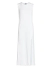 Atm Anthony Thomas Melillo Slub Jersey Cotton Tank Dress In White