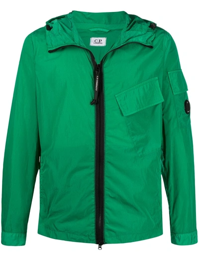 C.p. Company Garment Dyed Jacket In Green